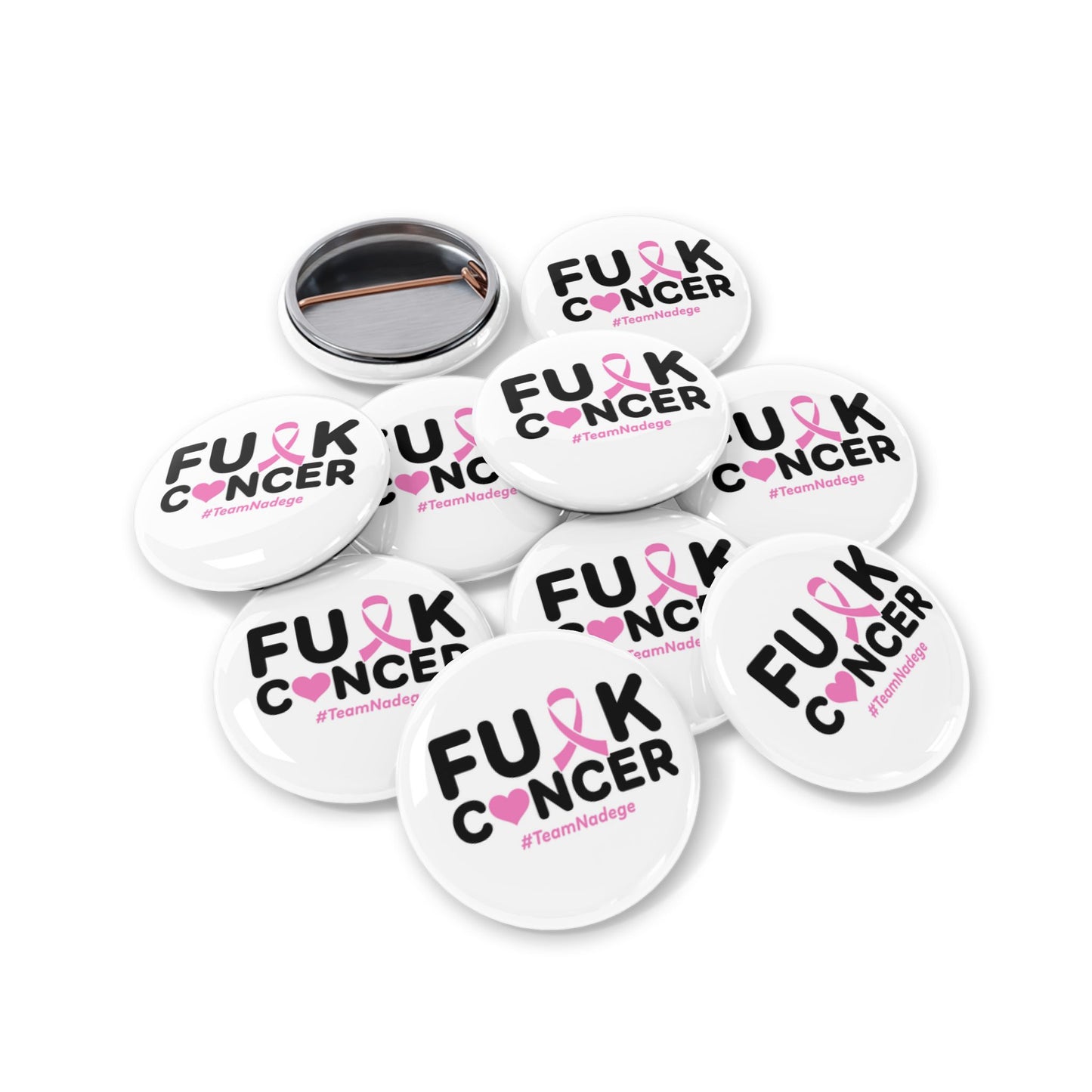 Empowering Round Pins, Cancer Awareness Badge, Supportive Gifts for Fighters, Pinback Buttons, Motivational Accessories