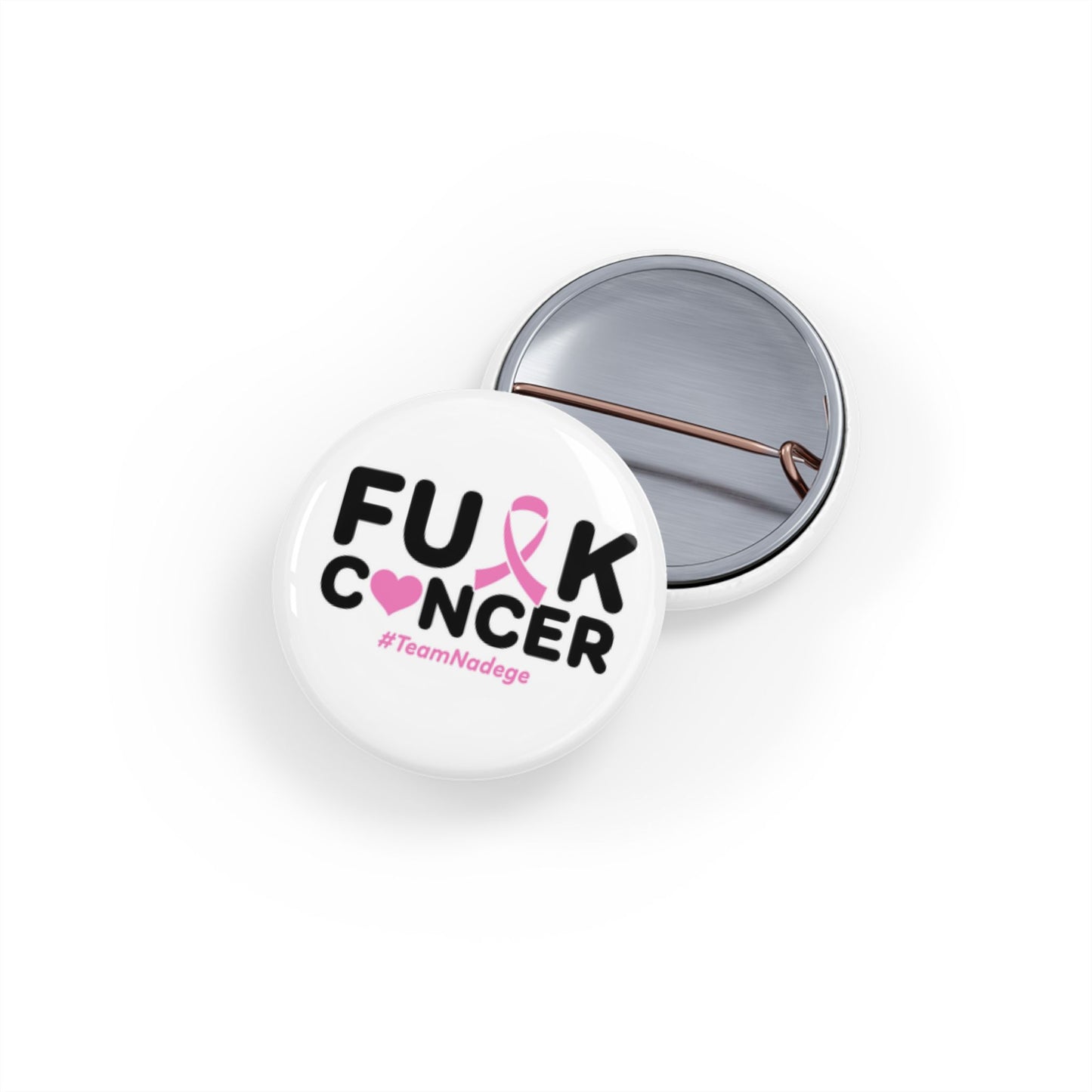 Empowering Round Pins, Cancer Awareness Badge, Supportive Gifts for Fighters, Pinback Buttons, Motivational Accessories